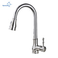 Wholesale Price Chromed Single Handle Pull Down Sprayer Gourd-shaped kitchen faucet